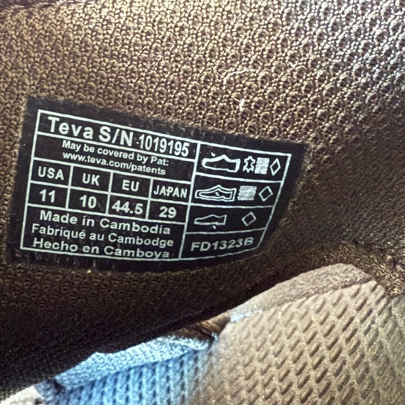 NIB Teva Men Katavi 2 Leather Slide Sandals Brown Size 11 (Bungee Cord) Dk Brown - Picture 3 of 8